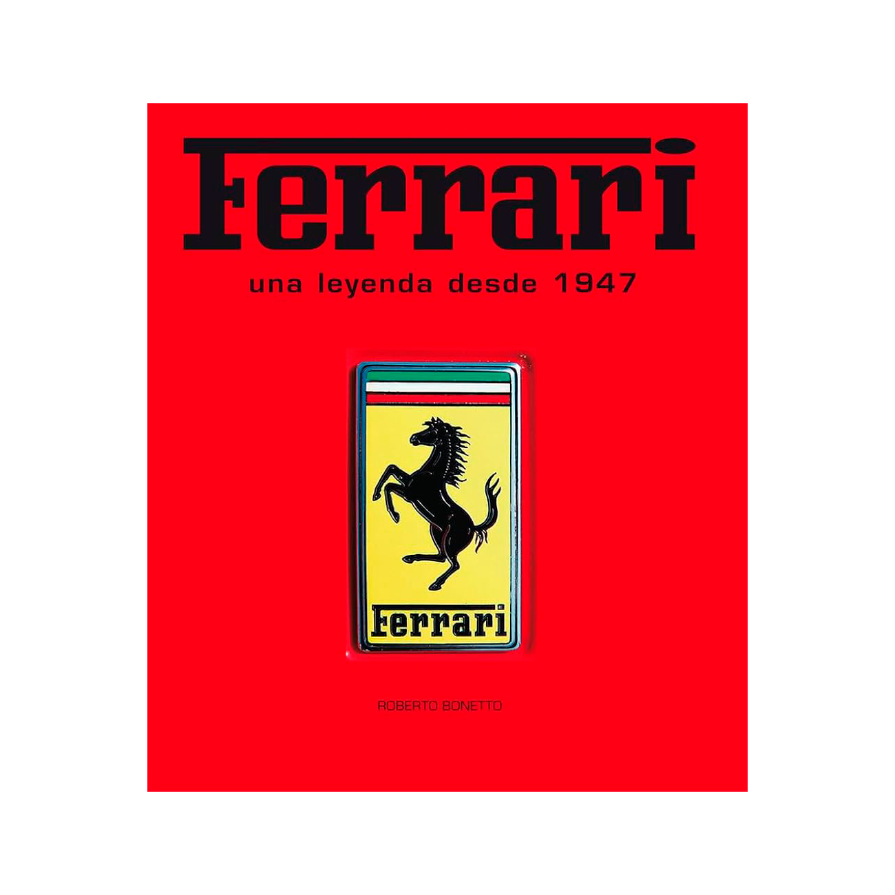A collection of automotive books displayed on a shelf, featuring titles about classic cars, racing history, and car design. Perfect for car enthusiasts and collectors.