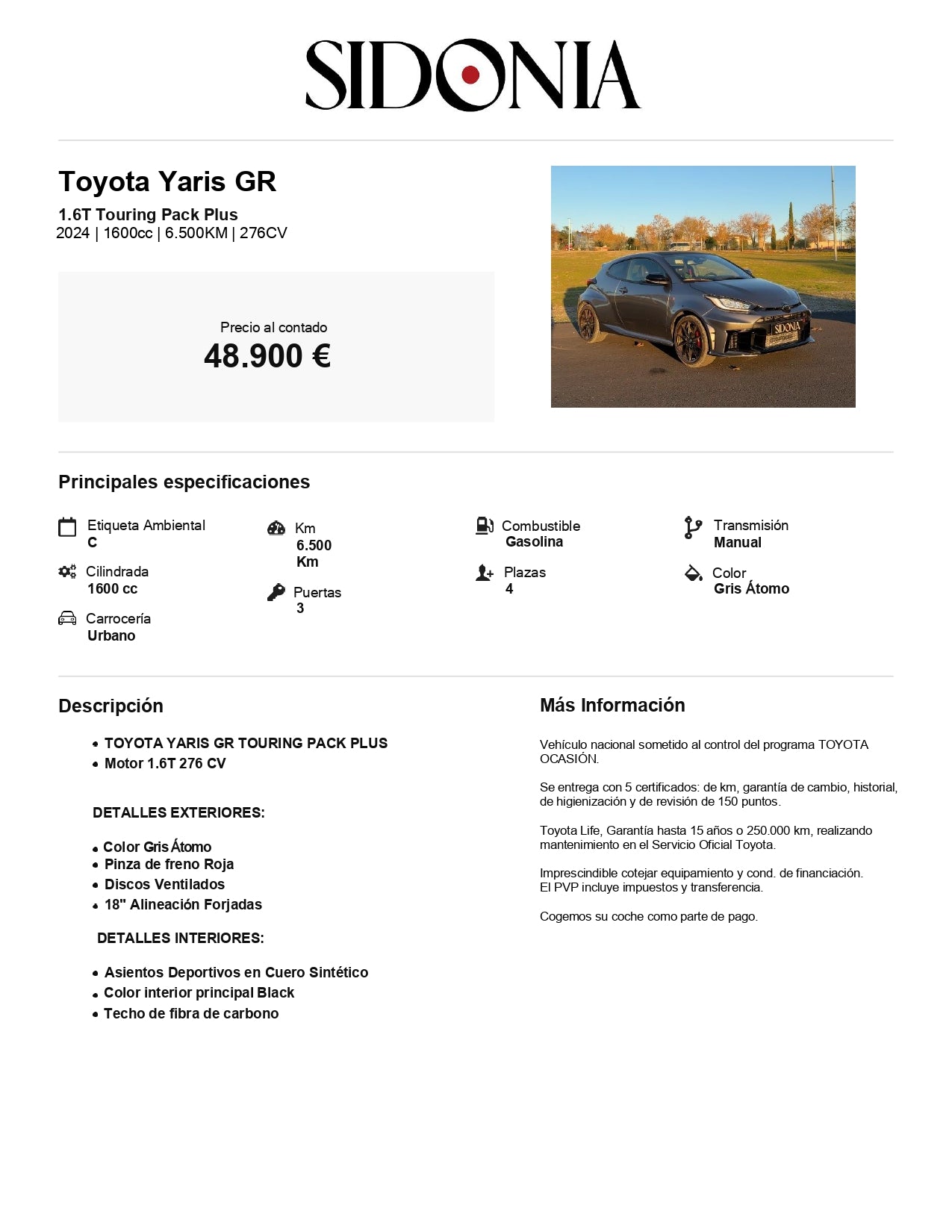 TOYOTA YARIS GR 1.6T 2024